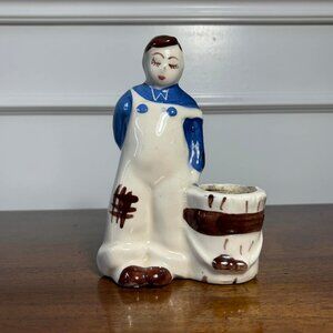 MCM Farm Boy figurine planter